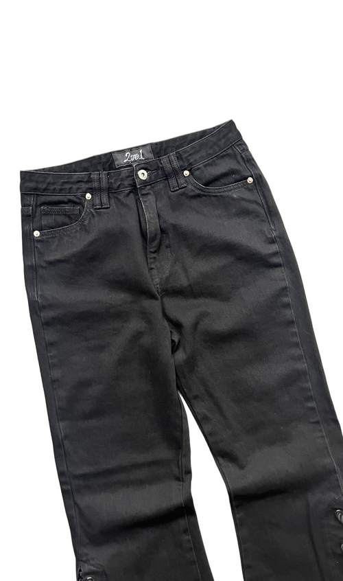 Flared "Hidden Snake Denim"