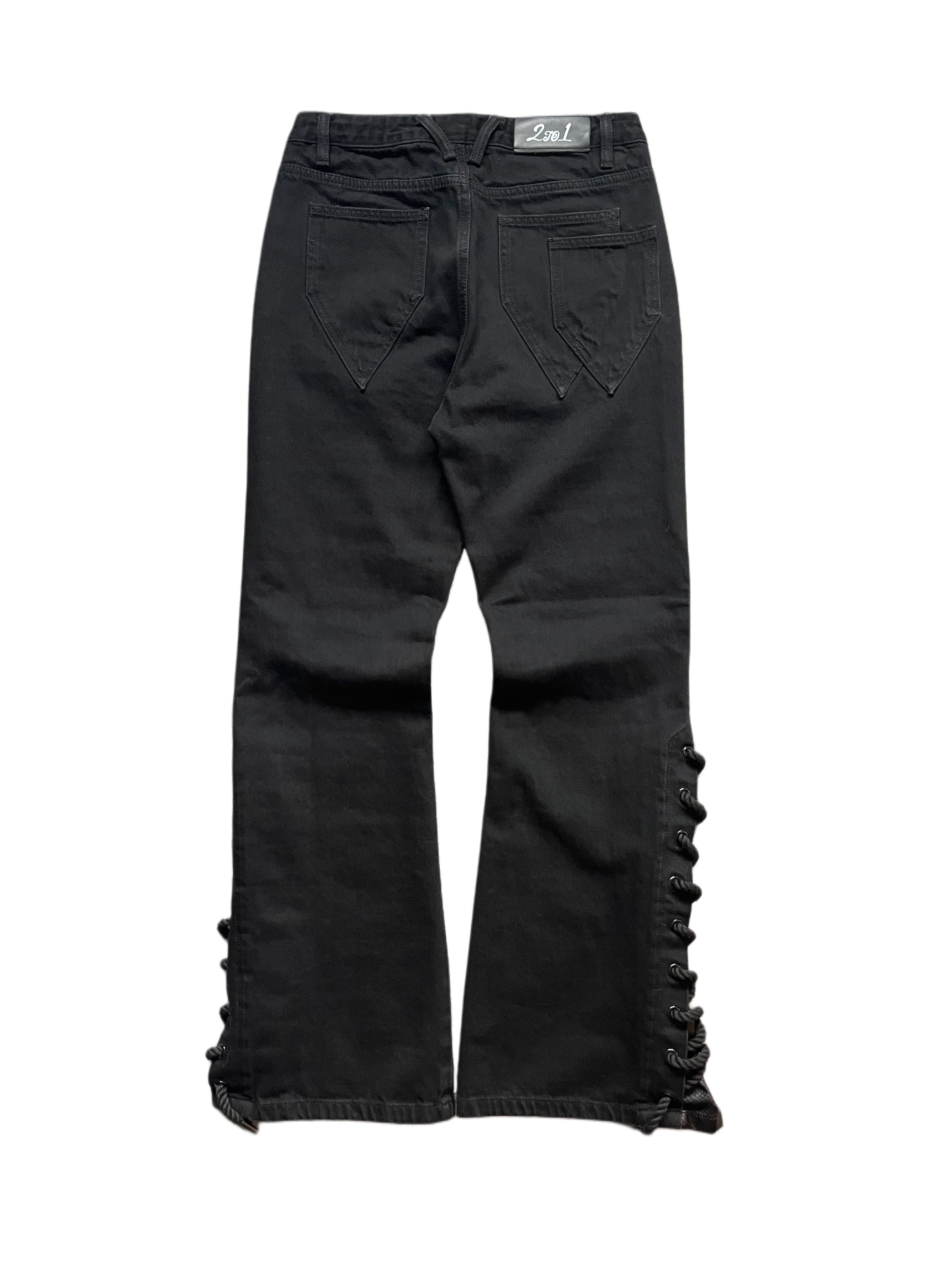 Flared "Hidden Snake Denim"